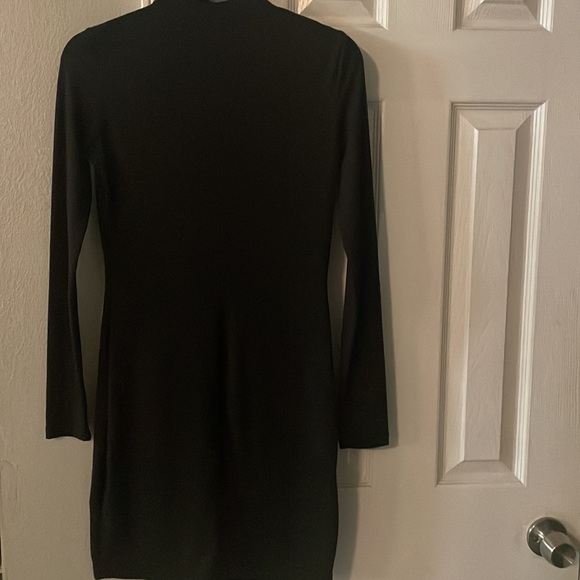 BLACK BEADED RHINESTONE BODY CON DRESS!!!🖤🤍🖤 - Picture 4 of 5